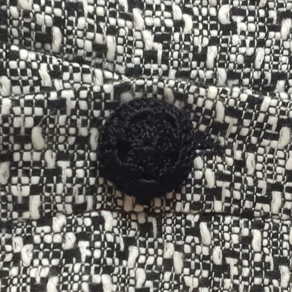 Coldwater Creek Black and White Tweed Jacket Size 10 - Picture 3 of 8